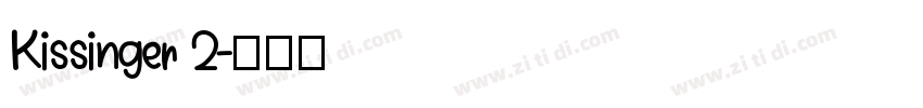 Kissinger 2字体转换